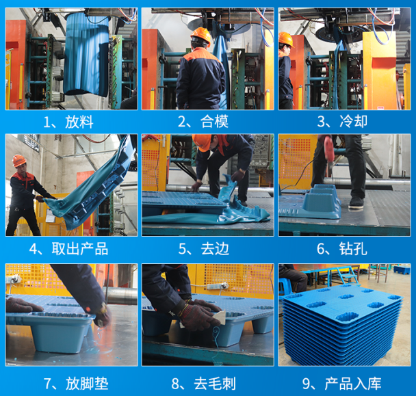 九腳吹塑托盤如何生產？吹塑托盤廠家來解惑